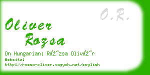 oliver rozsa business card